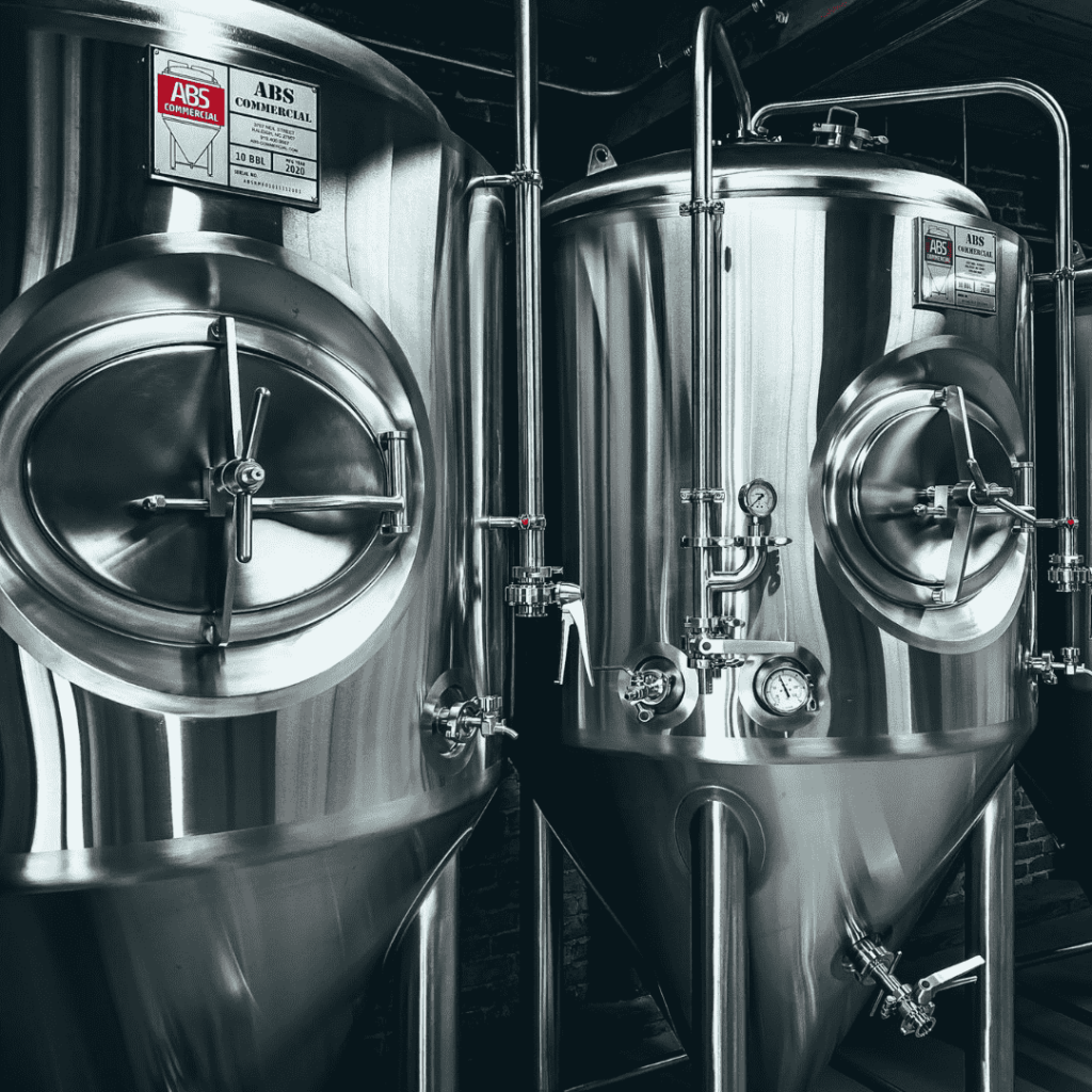 commercial brewery tanks