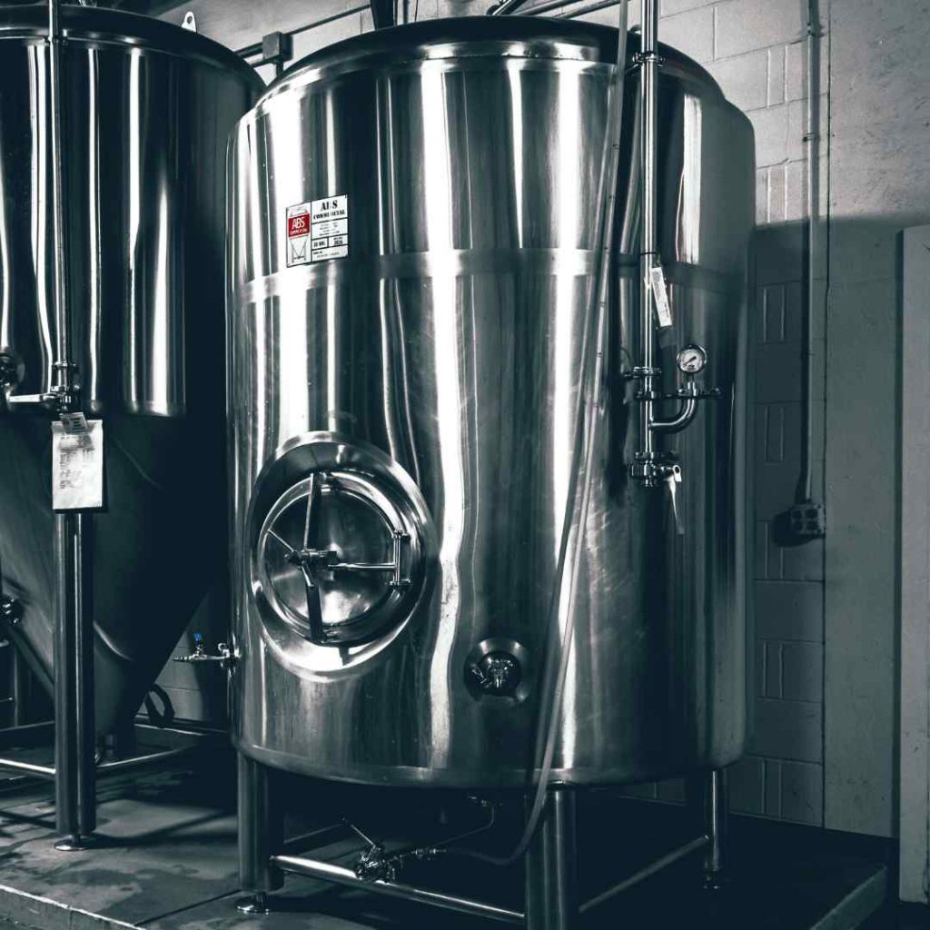 commercial brewery tanks